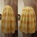 画像3: 50〜60年代イエロー×オレンジ×グリーン花刺繍ブロックチェック柄フレアスカート (3)