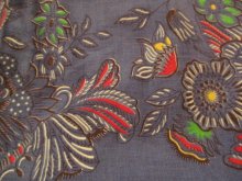 他の写真2: 50〜60年代ブルー×カラフルボタニカル柄ティアードフレアスカート