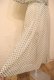 画像10: 50〜60年代ホワイト×オリーブドット柄カシュクール半袖シースルードレス