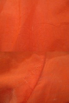 他の写真1: 50〜60年代ブラッドオレンジ無地ピンタッグハーフボタン半袖シャツ型ドレス