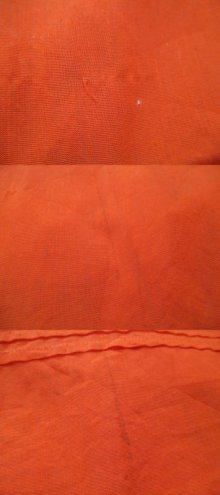 他の写真2: 50〜60年代ブラッドオレンジ無地ピンタッグハーフボタン半袖シャツ型ドレス