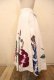 画像8: 50〜60年代ホワイト×カラフル花＆ダンサーペイントスパンコール刺繡メキシカンサーキュラースカート (8)