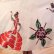 画像6: 50〜60年代ホワイト×カラフル花＆ダンサーペイントスパンコール刺繡メキシカンサーキュラースカート (6)