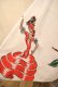 画像14: 50〜60年代ホワイト×カラフル花＆ダンサーペイントスパンコール刺繡メキシカンサーキュラースカート