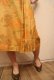 画像6: 50〜60年代マスタード×オレンジ×ブラウン花柄フリンジ付き半袖ドレス
