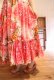画像4: 50〜60年代ビビットピンク×ピンク×ホワイトお花柄フリル付きスカート