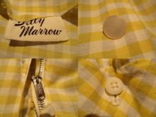他の写真1: 50〜60年代レモンイエロー×ホワイトギンガムチェック柄ハーフボタンポケット付き半袖ドレス
