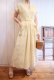 画像5: 50〜60年代レモンイエロー×ホワイトギンガムチェック柄ハーフボタンポケット付き半袖ドレス