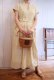 画像3: 50〜60年代レモンイエロー×ホワイトギンガムチェック柄ハーフボタンポケット付き半袖ドレス