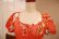画像12: 60〜70年代オレンジ×ホワイトハワイアンプリントパフスリーブ半袖ロングドレス
