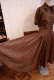 画像14: 50〜60年代ブラウン×ブラック×カラフルチェック柄ボウタイネック半袖ドレス
