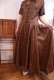画像6: 50〜60年代ブラウン×ブラック×カラフルチェック柄ボウタイネック半袖ドレス