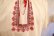 画像10: 60〜70年代ホワイト×レッド×チャコールルーマニア刺繍スリットネックタッセルリボン付き半袖チュニック