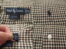 他の写真1: ”Ralph Lauren”ホワイト×ブラウンチェックボタンダウン胸ポケット付き長袖シャツ