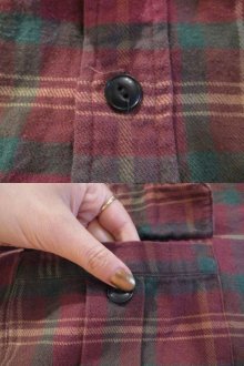 他の写真2: ”Ralph Lauren”レッド×グリーン×ベージュチェック胸ポケット付きボタンダウン長袖シャツ