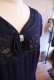画像13: 50〜60年代ネイビー×ボルドーレース切替リボン付き半袖ドレス (13)