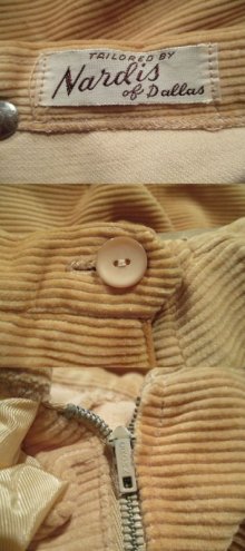 他の写真1: 50〜60年代ベージュコーデュロイポケット付きフレアスカート