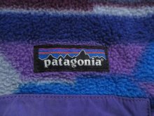 他の写真3: "Patagonia"ブルー×パープル×ボルドー幾何学柄長袖スナップTフリースプルオーバー