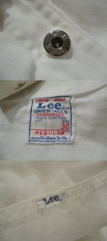 他の写真1: 60〜70年代"Lee"ホワイト単色ポケット付き長袖ジャンプスーツ