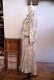 画像8: 80年代ペールイエロー×カラフルリーフ柄フリル七分袖ドレス