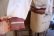画像10: 60年代ホワイト×ピンクブラウンリブライン入りポケット付き長袖ジップアップパーカー