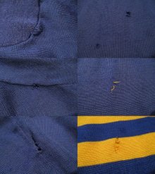 他の写真3: ブルー×イエローレースアップライン入り長袖プルオーバーTシャツ