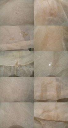 他の写真3: ”antique”生成りボタニカル刺繍スカラップスクエアネック半袖シースルードレス