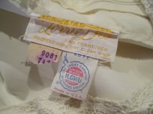 他の写真2: 70年代オフホワイトクロシェットレース切替パフスリーブ半袖ロングドレス