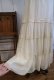 画像14: 70年代オフホワイトクロシェットレース切替パフスリーブ半袖ロングドレス