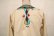 画像10: ホワイトベージュ×カラフルエスニック刺繍ポケット付きクルーネックフレアスリーブ七分袖チュニック