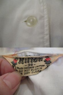 他の写真1: 50〜60年代”Hilton”ホワイト×ブラックチェーン刺繍ポケット付き開襟半袖ボーリングシャツ