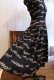 画像12: 50年代ブラック×ピンク花柄パイピング開襟半袖ドレス