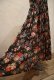 画像11: 70年代ブラック×ベージュ花柄スクエアネックノースリーブガーゼドレス