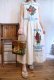 画像4: vintage生成り×カラフルローズペイントノースリーブサックフィードドレス