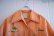 画像3: オレンジ×カラフル刺繍前開きウッドボタンポケット付き開襟半袖シャツ
