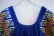 画像8: 70年代ブルー×カラフルグアテマラ刺繡ラウンドネックパフスリーブ半袖ドレス