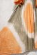 画像9: オレンジ×カーキ×ホワイトタイダイ染めVネック長袖ギリシャドレス