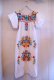 画像6: ホワイト×カラフルお花刺繍スクエアネック半袖メキシカンドレス (6)