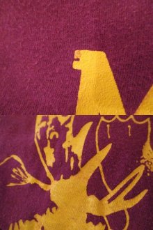 他の写真2: 73〜82年代”champion”バータグボルドー×マスタードオレンジ英字プリントWフェイスクルーネック半袖Tシャツ