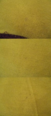 他の写真2: 70年代”Russell Athletic”金タグ前期ボルドー×マスタードオレンジ英字プリントWフェイスクルーネック半袖Tシャツ