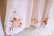 画像11: 70年代ホワイト×イエロー×ブラウン花柄ワッペンポケット付きフリルスタンドカラーフレアスリーブ長袖ロングドレス