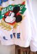 画像12: ホワイト×カラフルMickey Mouseプリントクルーネック長袖中綿リバーシブルスウェット