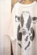 画像2: MADE IN USAホワイト×チャコールグレー牛柄クルーネック半袖Tシャツ (2)