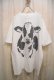 画像3: MADE IN USAホワイト×チャコールグレー牛柄クルーネック半袖Tシャツ