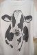 画像6: MADE IN USAホワイト×チャコールグレー牛柄クルーネック半袖Tシャツ