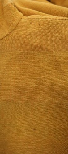 他の写真3: 70年代マスタードイエロー×カラフルグアテマラ刺繍ハーフジップフード付きフレアスリーブ長袖マキシドレス