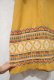 画像12: 70年代マスタードイエロー×カラフルグアテマラ刺繍ハーフジップフード付きフレアスリーブ長袖マキシドレス