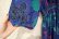 画像10: ”Susan freis"ブルーパープル×ピンク×グリーン花柄シャーリングフリルカシュクールバルーンスリーブ長袖ドレス
