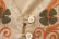 画像13: ベージュ×オレンジ×グリーン花刺繍Vネック長袖インドレーヨンドレス (13)