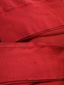 他の写真1: 90年代”Champion” reverse weaveレッドワンポイント刺繍ハーフボタン襟付き長袖スウェット